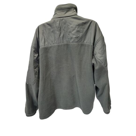 Champion Jacket Mens L Gray Fleece Full Zip Up Winter Sweater vtg coat run - Picture 3 of 3